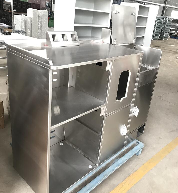 不锈钢饮水机微波炉冰箱组合柜